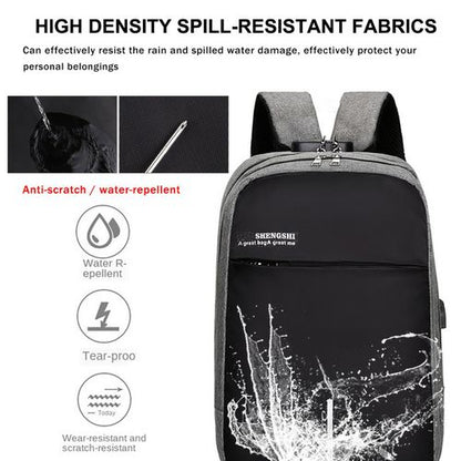 Anti Theft Laptop Bag Travel Backpack Grey